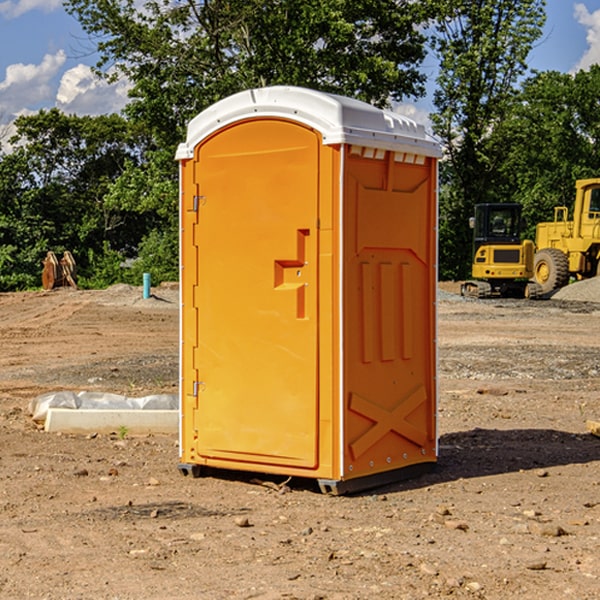 how often are the portable restrooms cleaned and serviced during a rental period in Taylorsville California